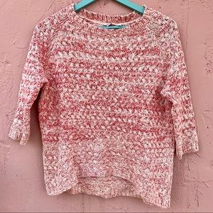 Fatface Red and White Knit Sweater S/M